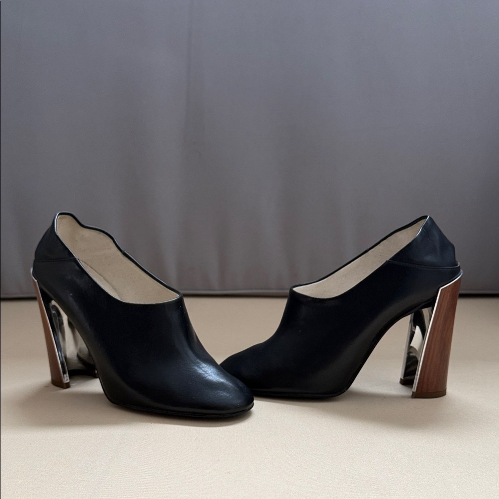 Stella McCartney Black Heels with Silver Accents